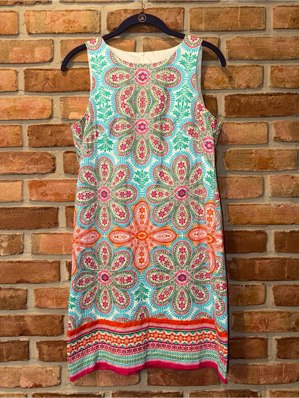 London Times Floral and Medallion Print Dress - SZ M